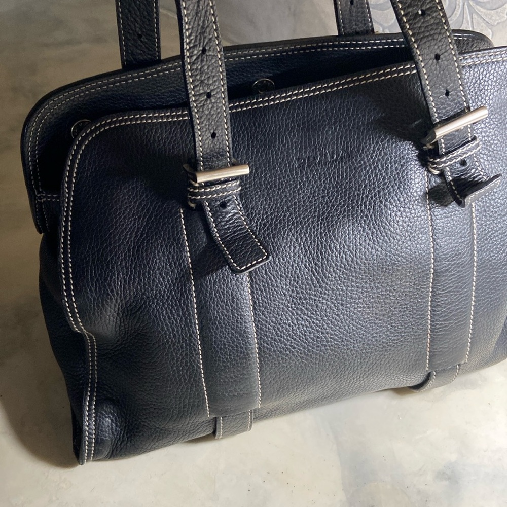 Vintage Prada Vitello Diano Pebble Leather Tote- FITS LAPTOPS 10” x 14” …